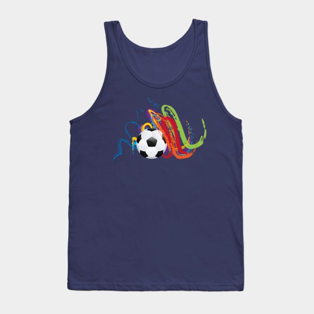 Soccer ball grunge strokes Tank Top by AnnArtshock